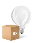 Confezione Multipack 6x Ledvance LED Classic E27 Globe Ghiaccio 11W 1521lm - 827 Bianco Molto Caldo | Dimmerabile - Sostitutiva 100W