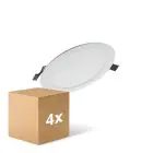 Confezione Multipack 4x Ledvance Downlight LED Value DN181 17W 1400lm 110D - 840 Bianco Freddo | 192mm 